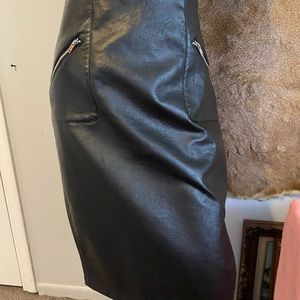Faux Leather Skirt